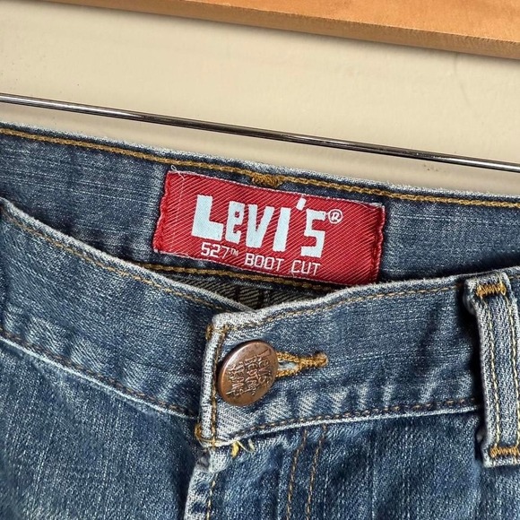 Vintage 2000s Levi Strauss 527 Bootcut‎ Blue Denim Jeans size 32x26 - Picture 2 of 8